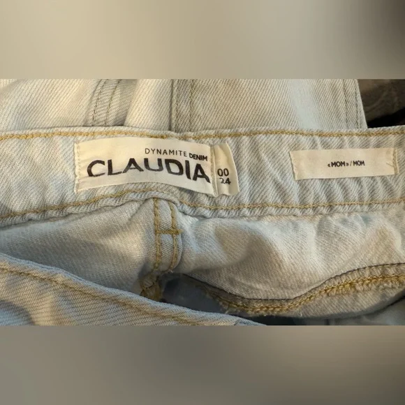 Dynamite Claudia mom Straight Leg Jeans High-Waisted Vintage inspired light blue - Picture 10 of 12